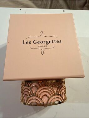 Pink and Gold Scallop Cuff Bracelet